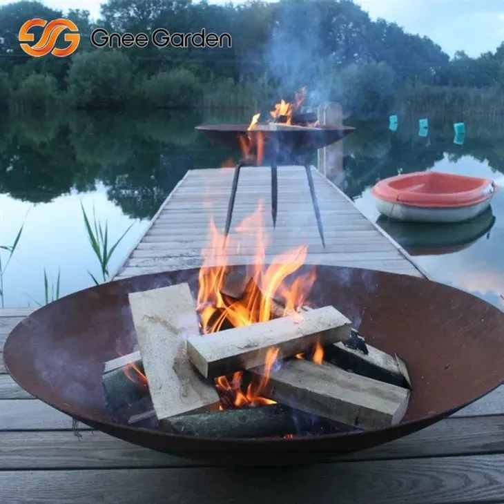 Corten Rustic Propane Fire Bowl Outdoor​