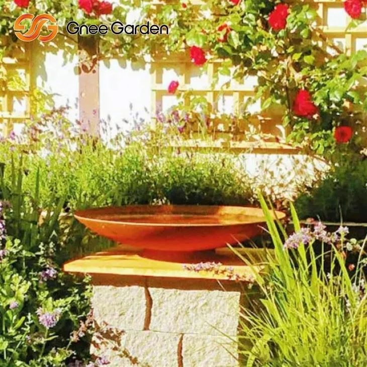 ग्रिल ड्यूल फंक्शन के साथ कॉर्टन स्टील फायर पिट