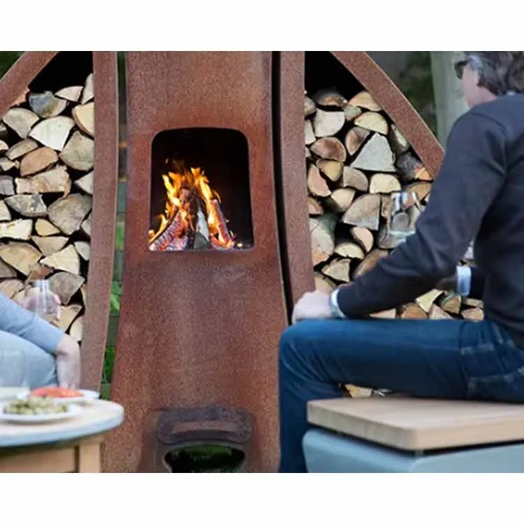 Corten Steel Fire Pit Ball Bowl Fireplace