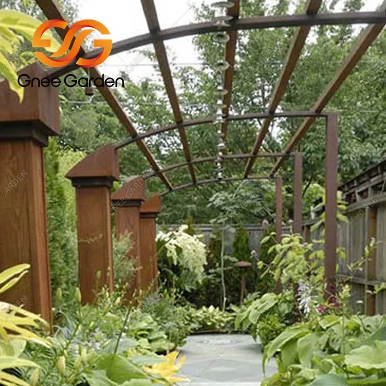 कॉर्टन स्टील मेटल गज़ेबो स्टील छत