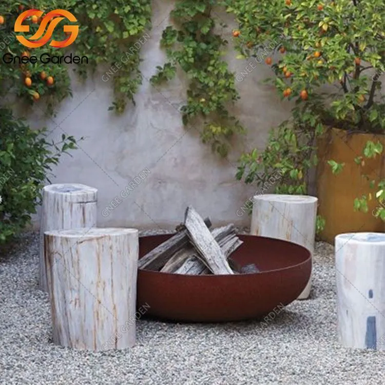 कॉर्टेन स्टील लकड़ी जलाना