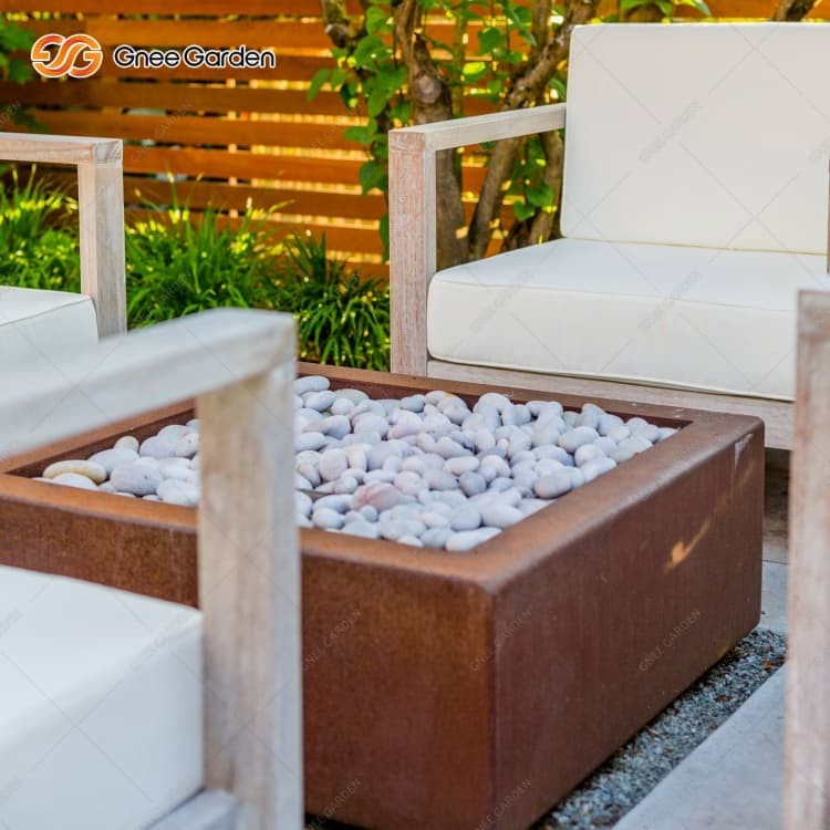 Corten Steel Propane fire bowl