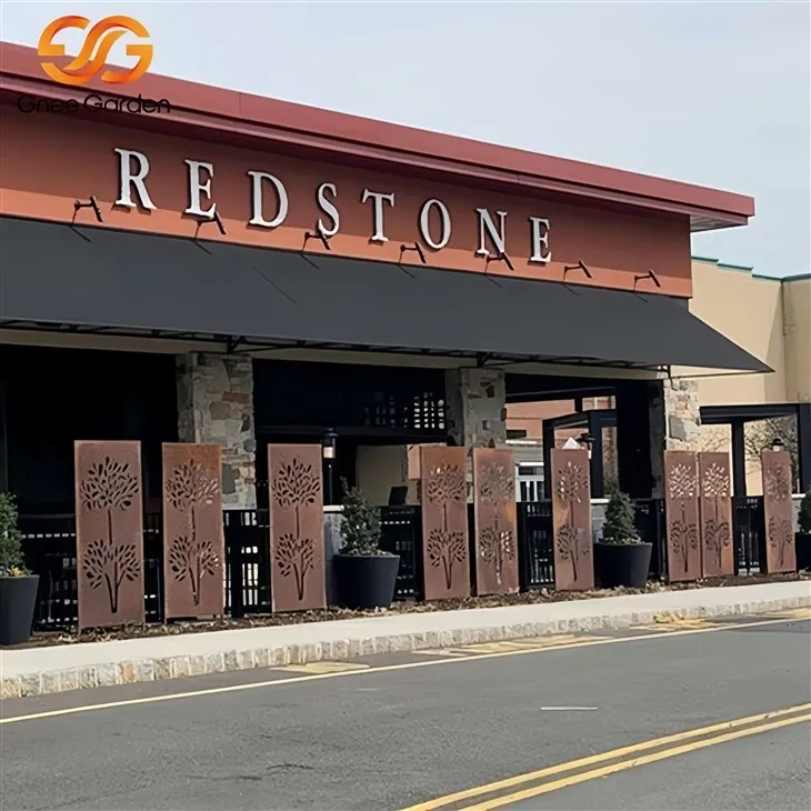 गार्डन लेजर-कट मेटल कॉर्टन स्क्रीन