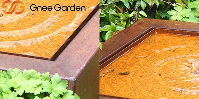 Corten Steel garden waterfall fountain Corten Steel garden waterfall fountain