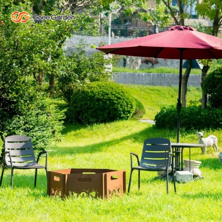 आधुनिक आउटडोर कॉर्टन स्टील फायर पिट