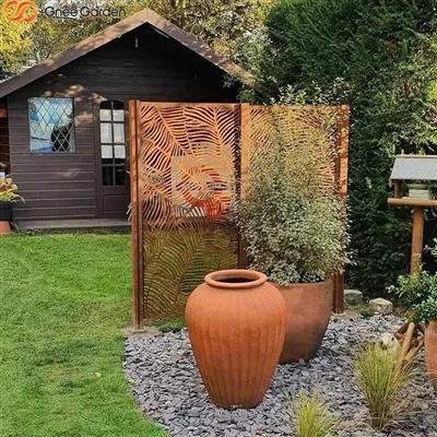 बगीचे के आकार, पैटर्न के लिए कस्टम कॉर्टन स्टील स्क्रीन