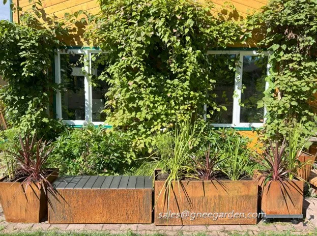weathering steel planter boxes weathering steel planter boxes