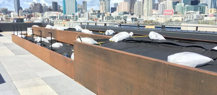 rectangular metal planter rectangular metal planter