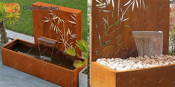 corten steel modern garden water features corten steel modern garden water features
