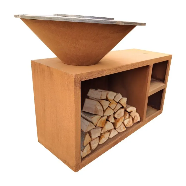 आउटडोर बीबीक्यू रस्टी कॉर्टन स्टील