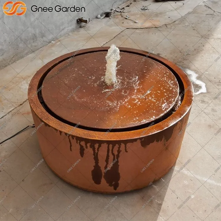 अंतर्निर्मित पंप के साथ आउटडोर कॉर्टन जल सुविधा