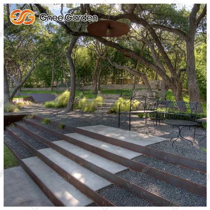 आउटडोर वेदरिंग स्टील सीढ़ियाँ