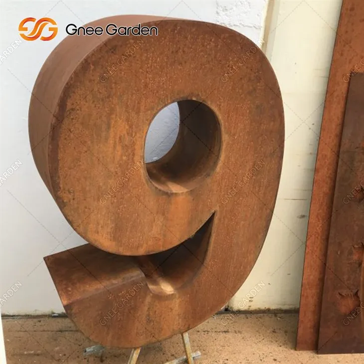 वेदरिंग स्टील नंबर लेटरबॉक्स