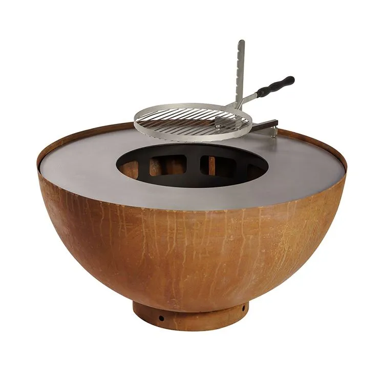 रस्टी कॉर्टेन स्टील BBQ ग्रिल