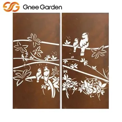 कॉर्टन गार्डन डेकोरेटिव बर्ड इमेज स्क्रीन