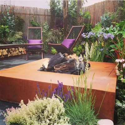 कॉर्टन स्टील फायर बाउल